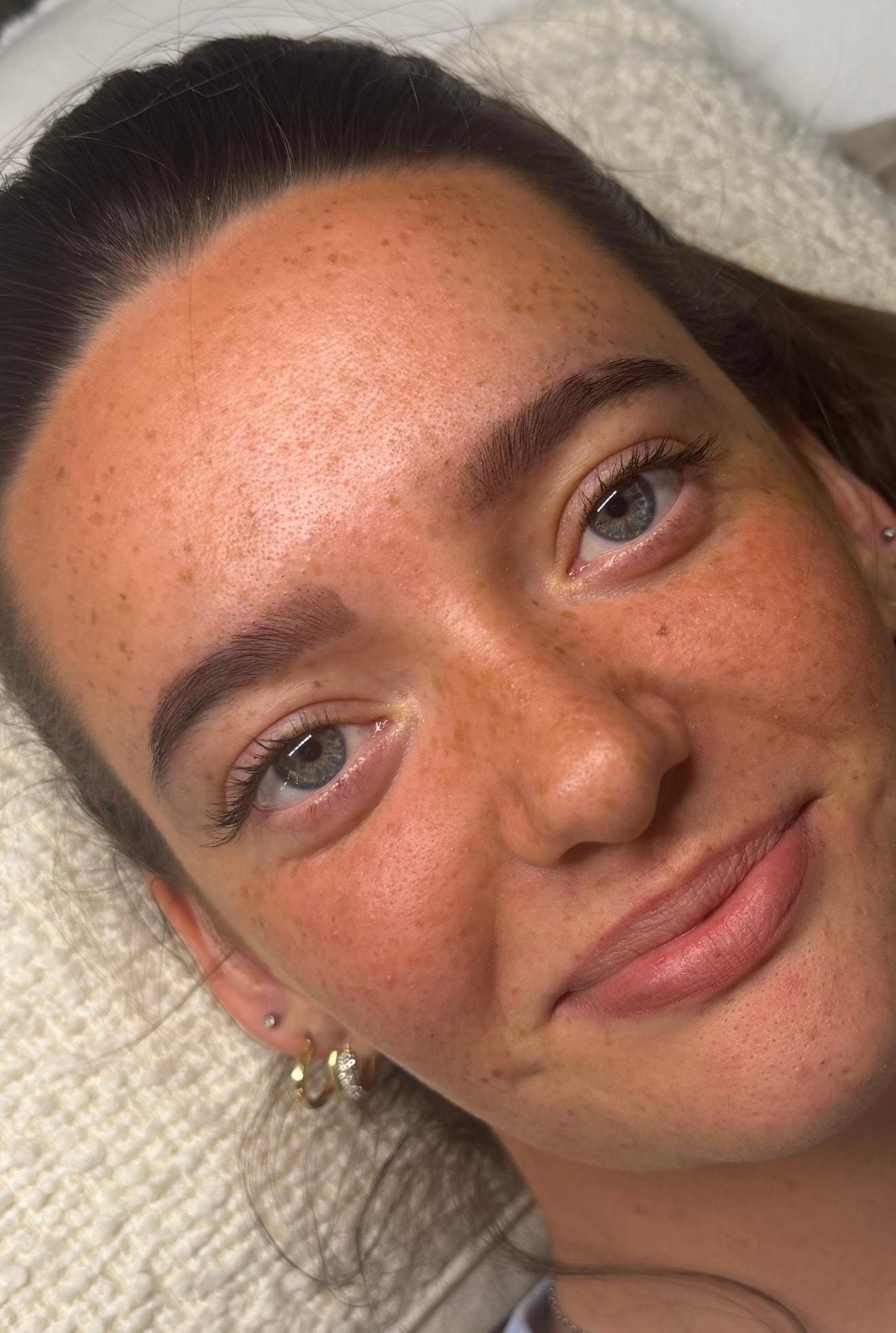 Lash extensions close up